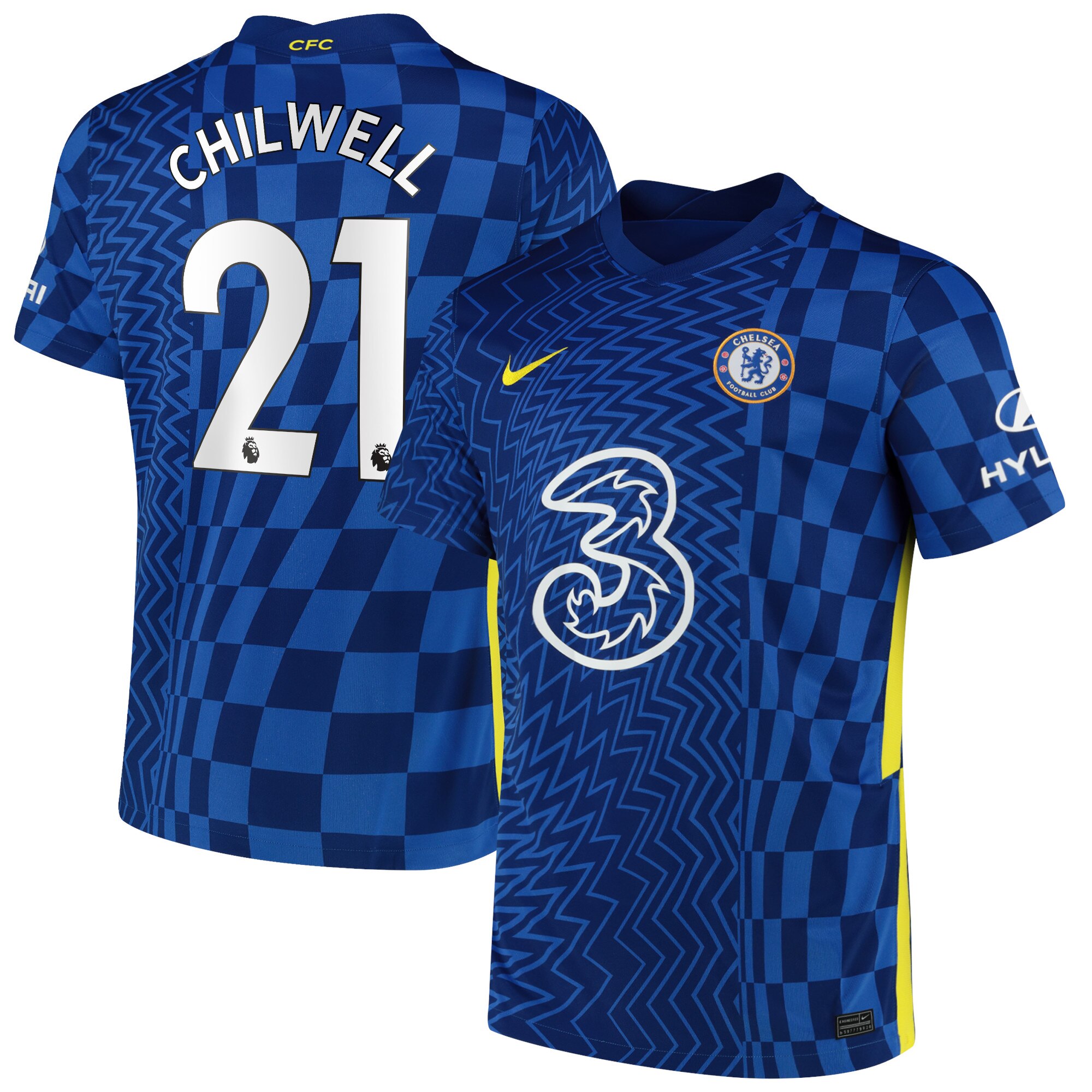 Chelsea Home Stadium Shirt 2021-22 with Chilwell 21 printing
