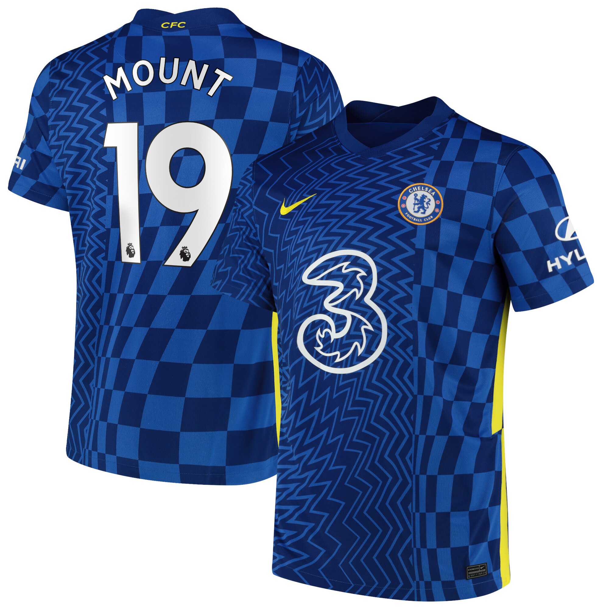 Chelsea Home Stadium Shirt 2021-22 with Mount 19 printing