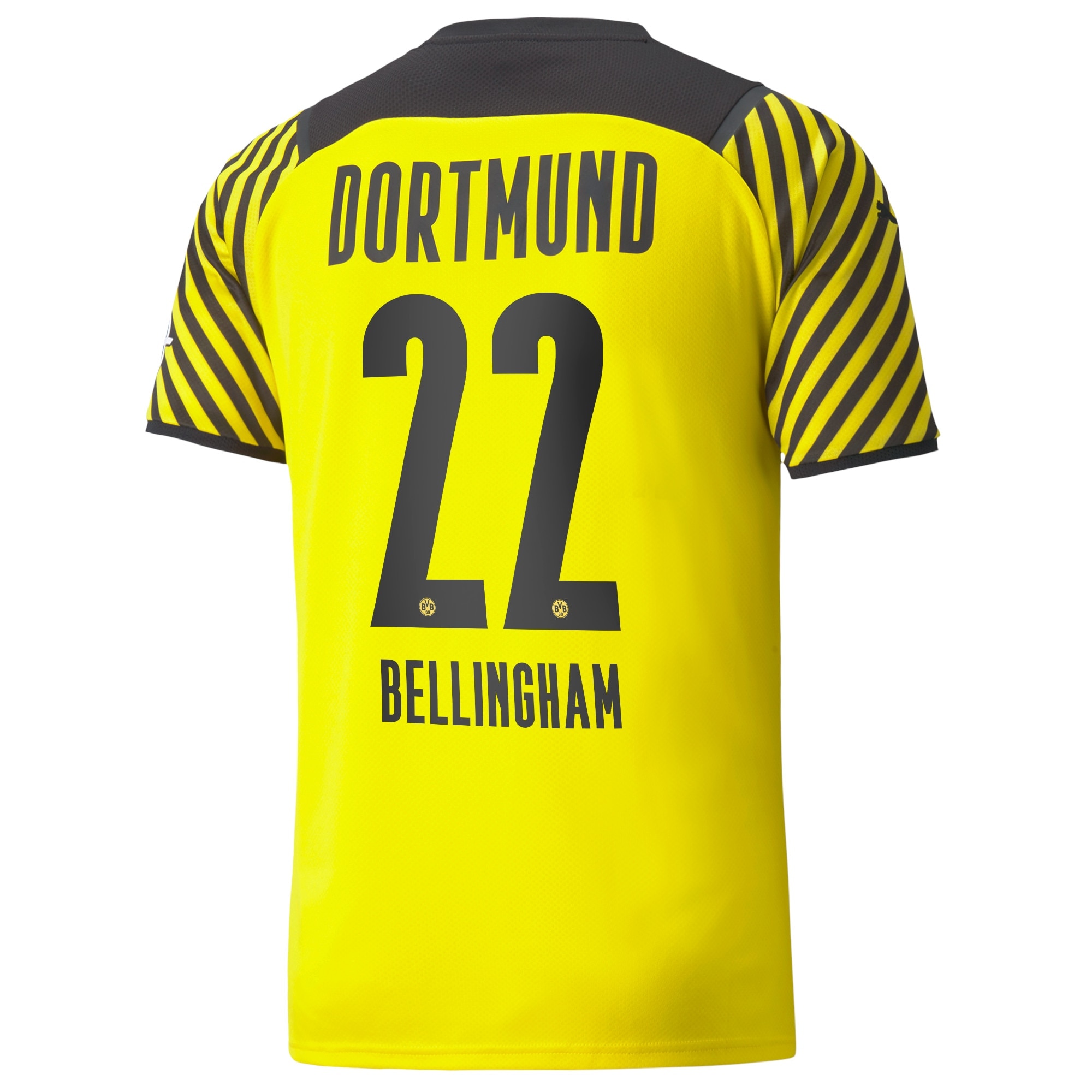 Borussia Dortmund Home Shirt 2021-22 with Bellingham 22 printing