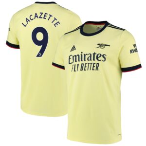 Arsenal Away Shirt 2021-22 with Lacazette 9 printing