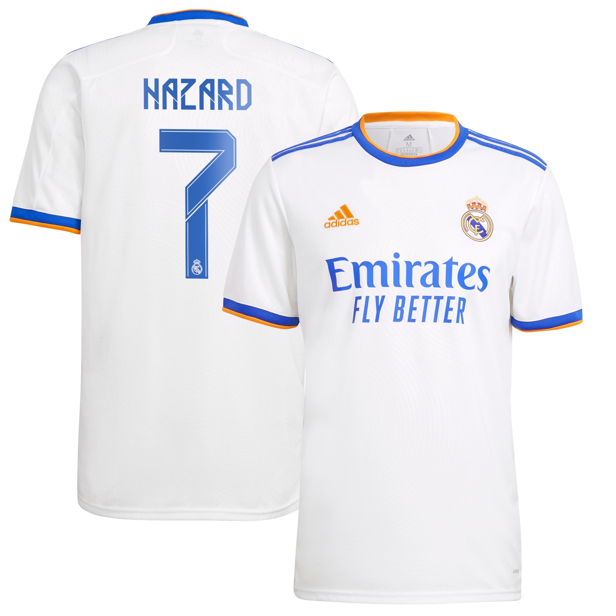 Real Madrid Home Shirt 2021-22 with Hazard 7 printing