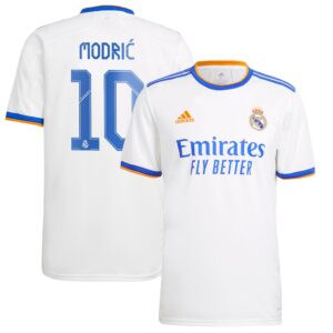 Real Madrid Home Shirt 2021-22 with Modric 10 printing