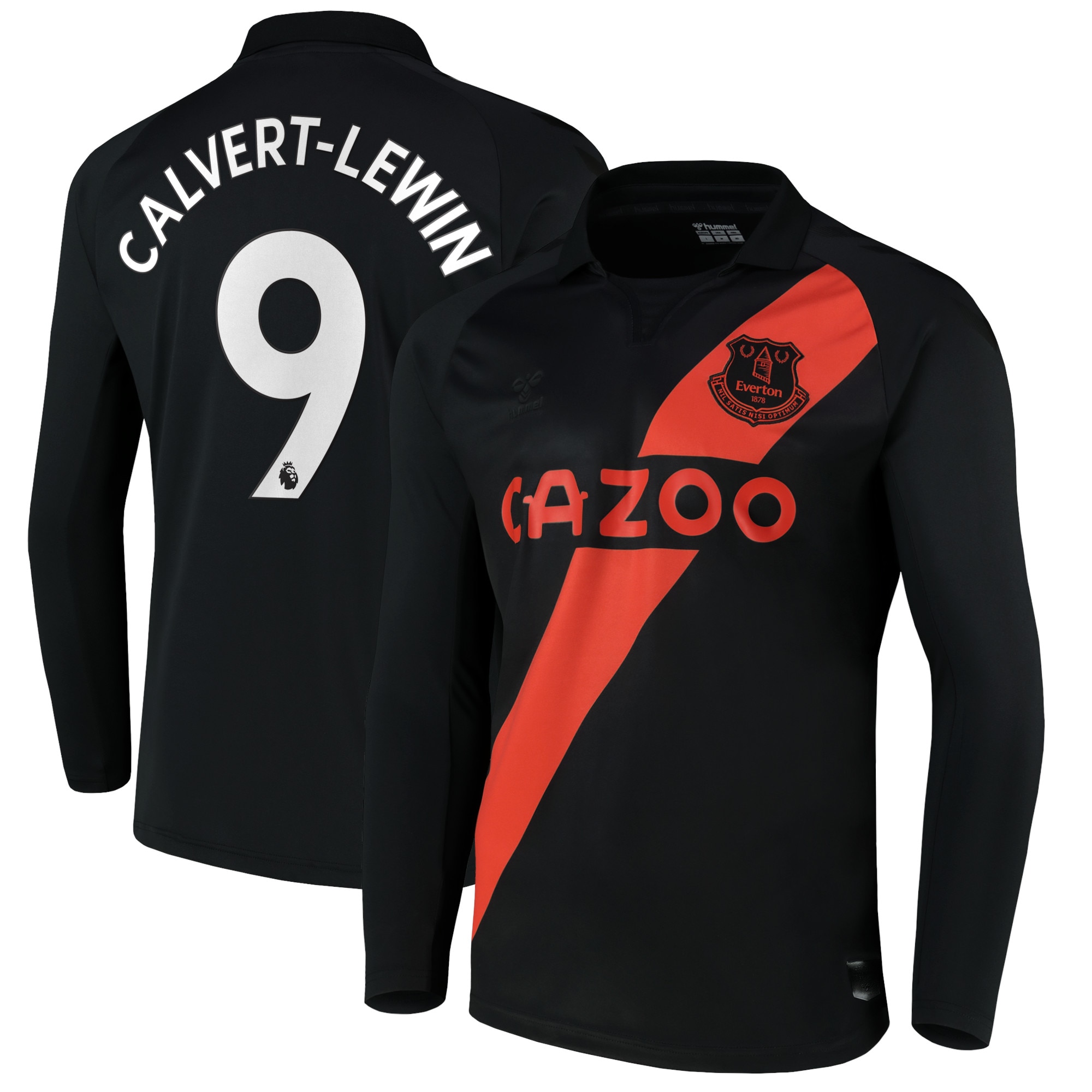 Everton Away Shirt 2021-22 - Long Sleeve with Calvert-Lewin 9 printing