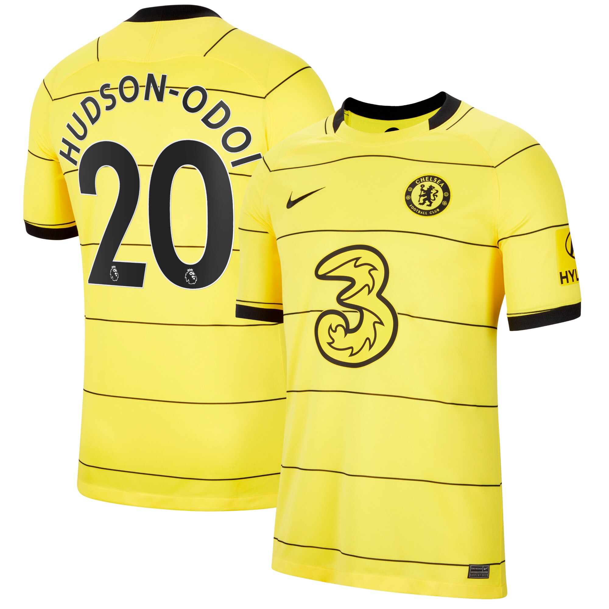 Chelsea Away Stadium Shirt 2021-22 with Hudson-Odoi 20 printing