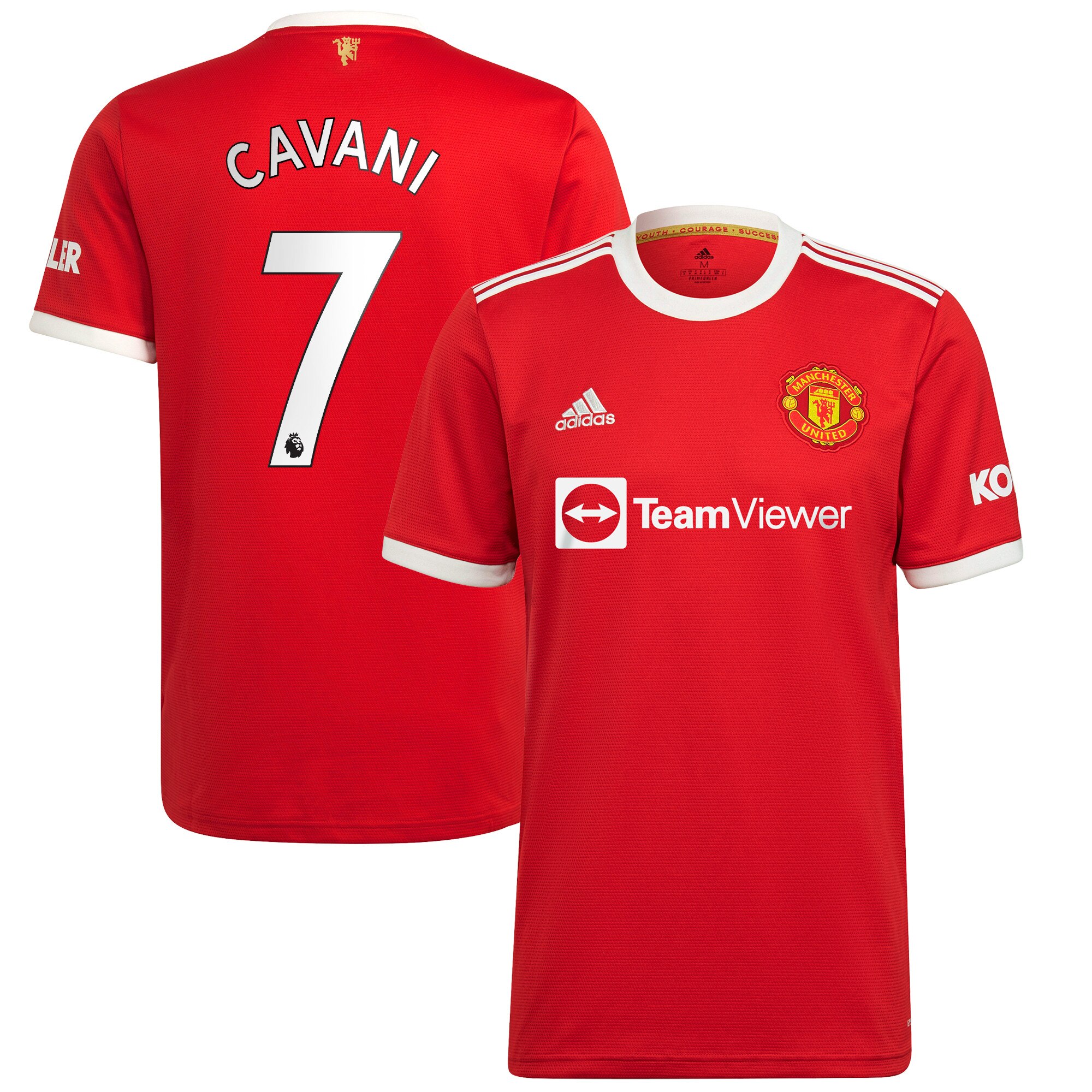 Manchester United Home Shirt 2021-22 with Cavani 7 printing