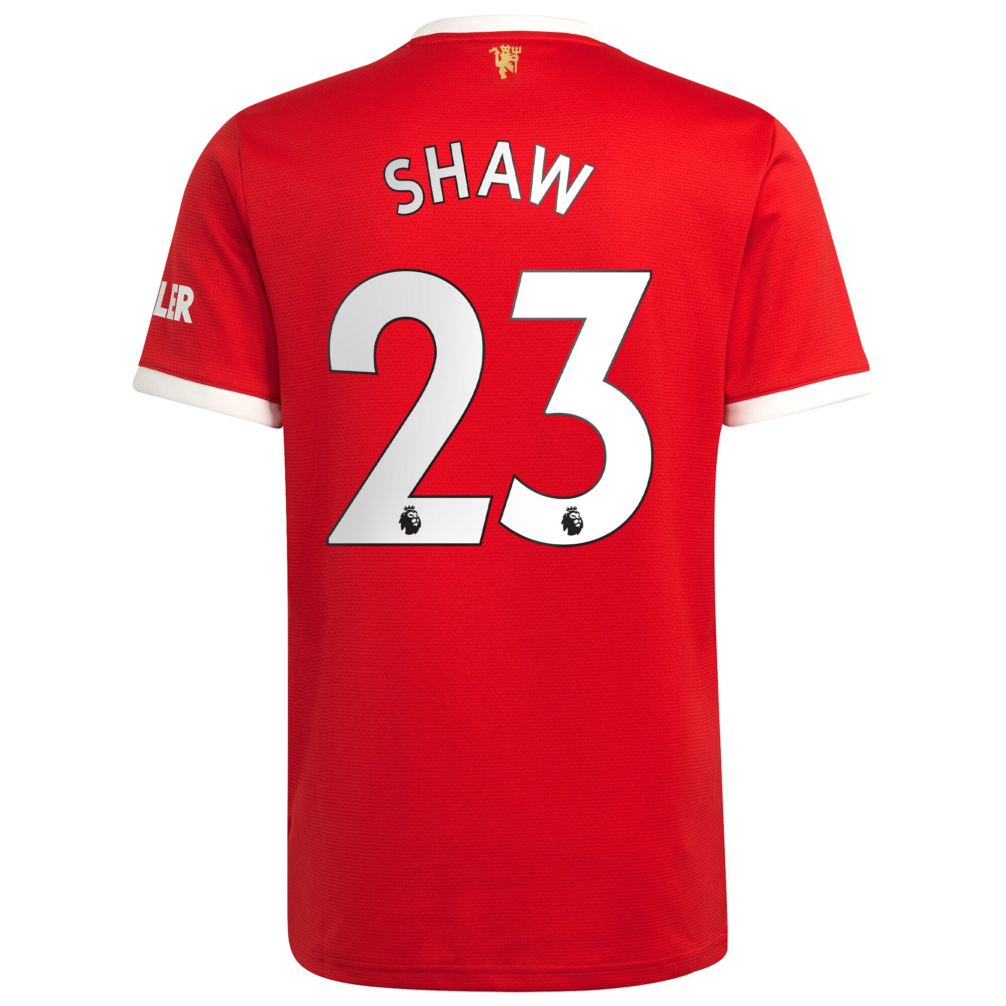 Manchester United Home Shirt 2021-22 with Shaw 23 printing