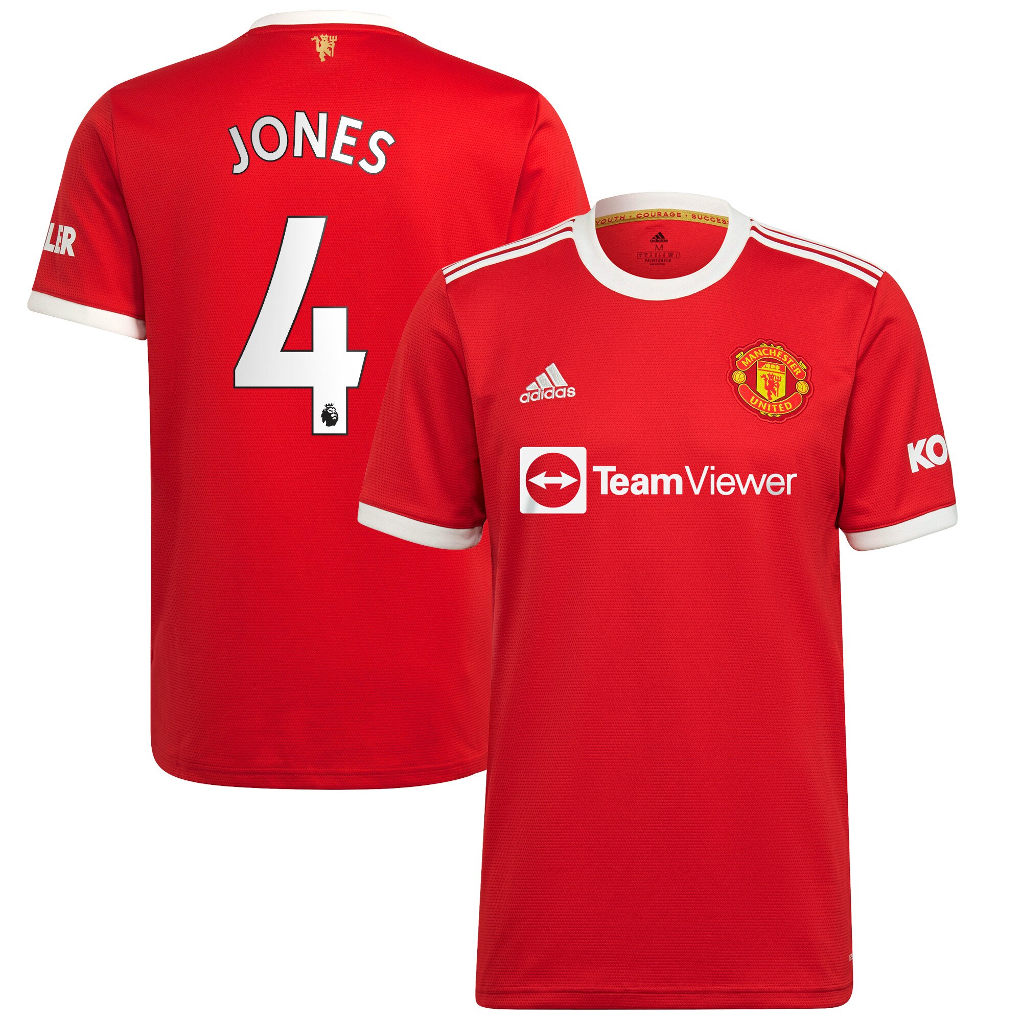 Manchester United Home Shirt 2021-22 with Jones 4 printing