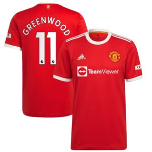 Manchester United Home Shirt 2021-22 with Greenwood 11 printing
