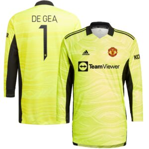 Manchester United Cup Home Goalkeeper Shirt 2021-22 with De Gea 1 printing