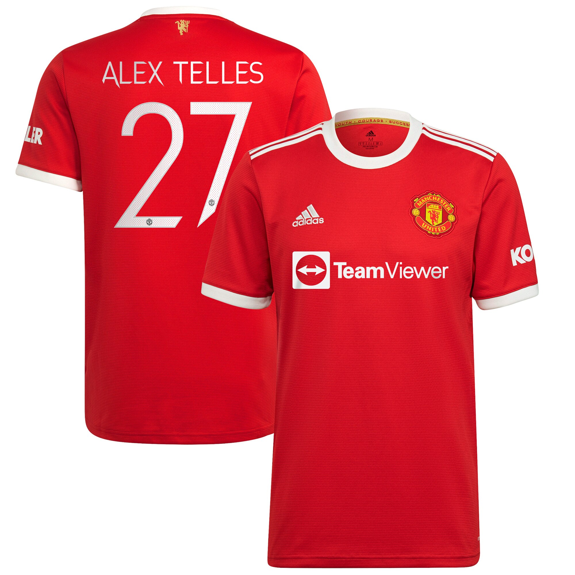 Manchester United Cup Home Shirt 2021-22 with Alex Telles 27 printing