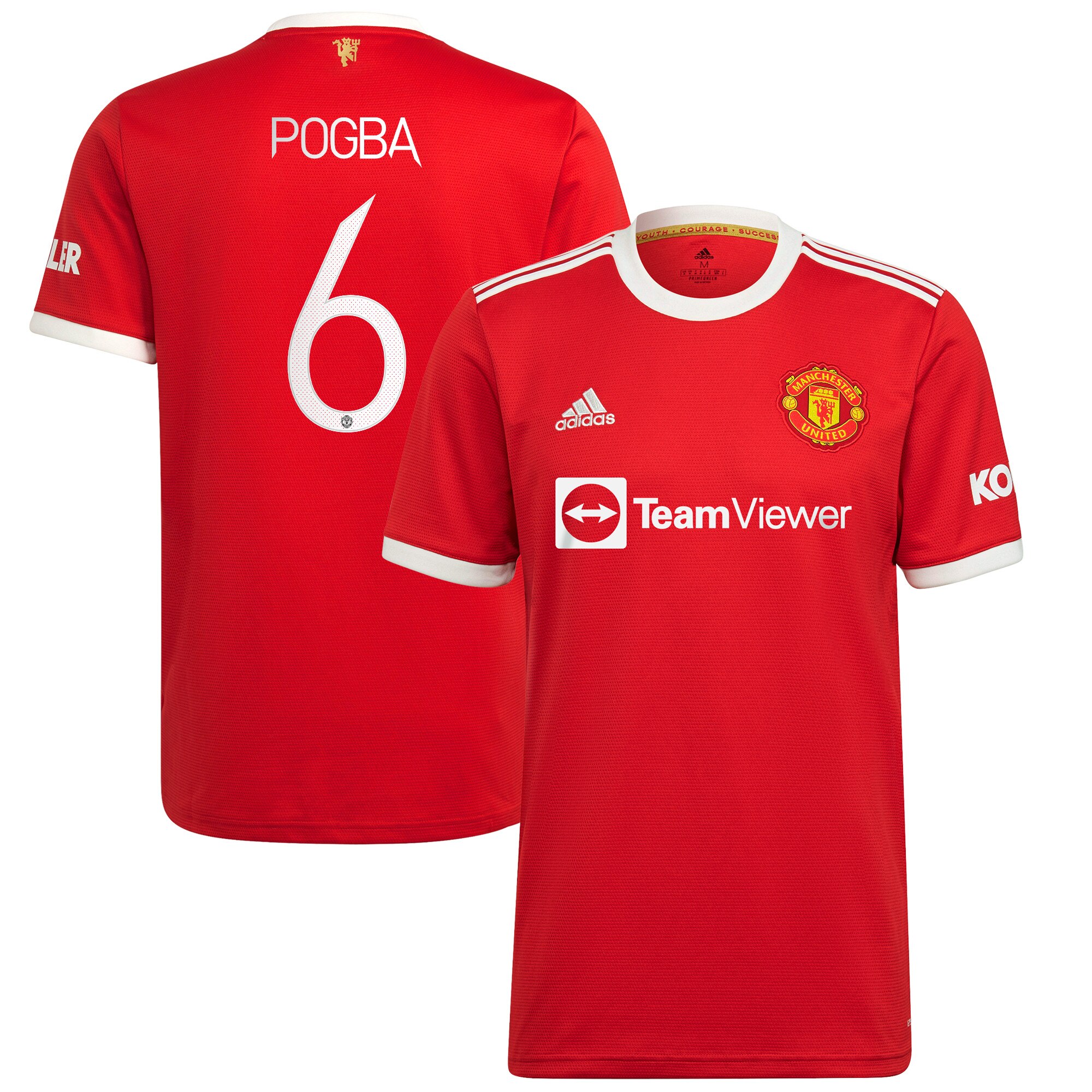 Manchester United Cup Home Shirt 2021-22 with Pogba 6 printing