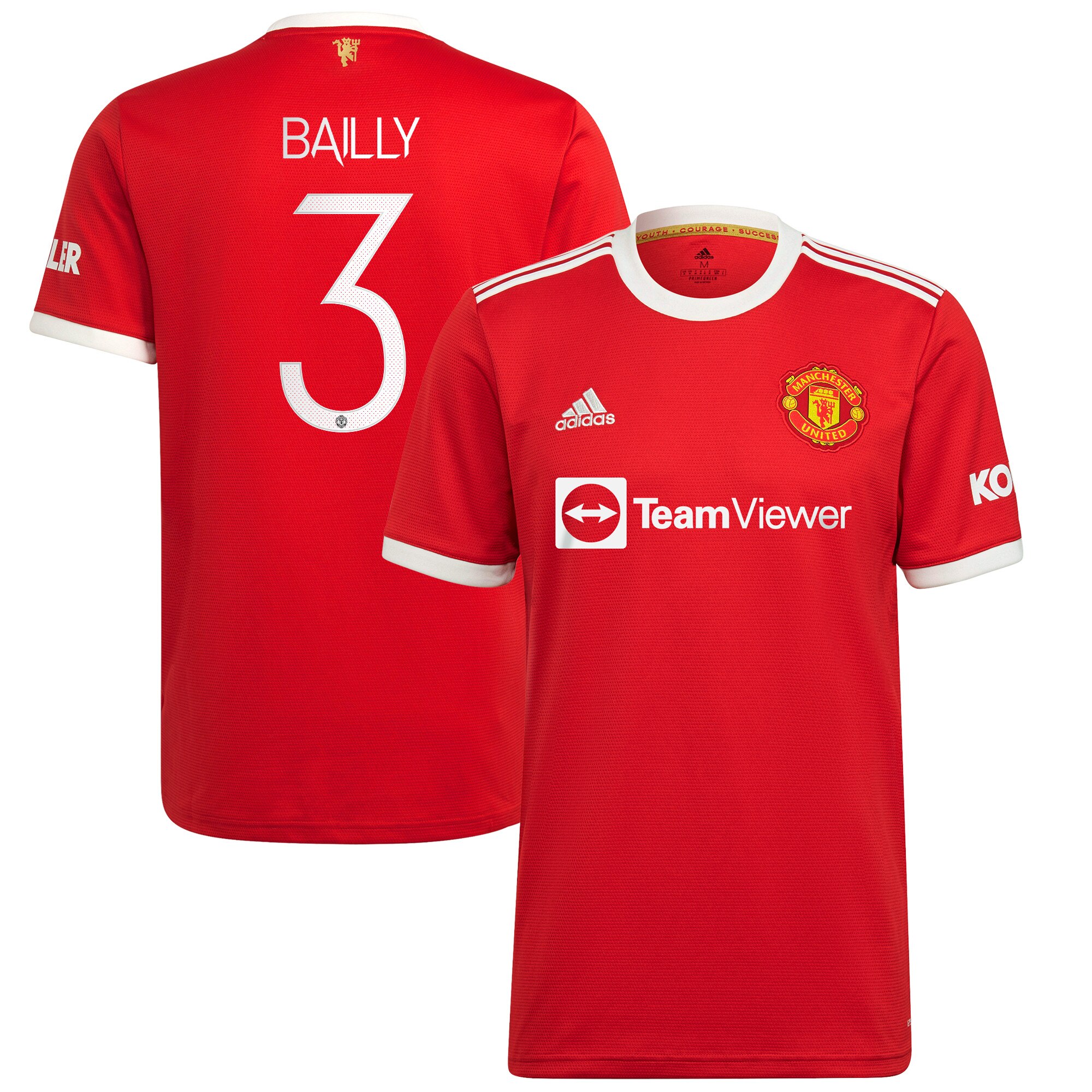 Manchester United Cup Home Shirt 2021-22 with Bailly 3 printing