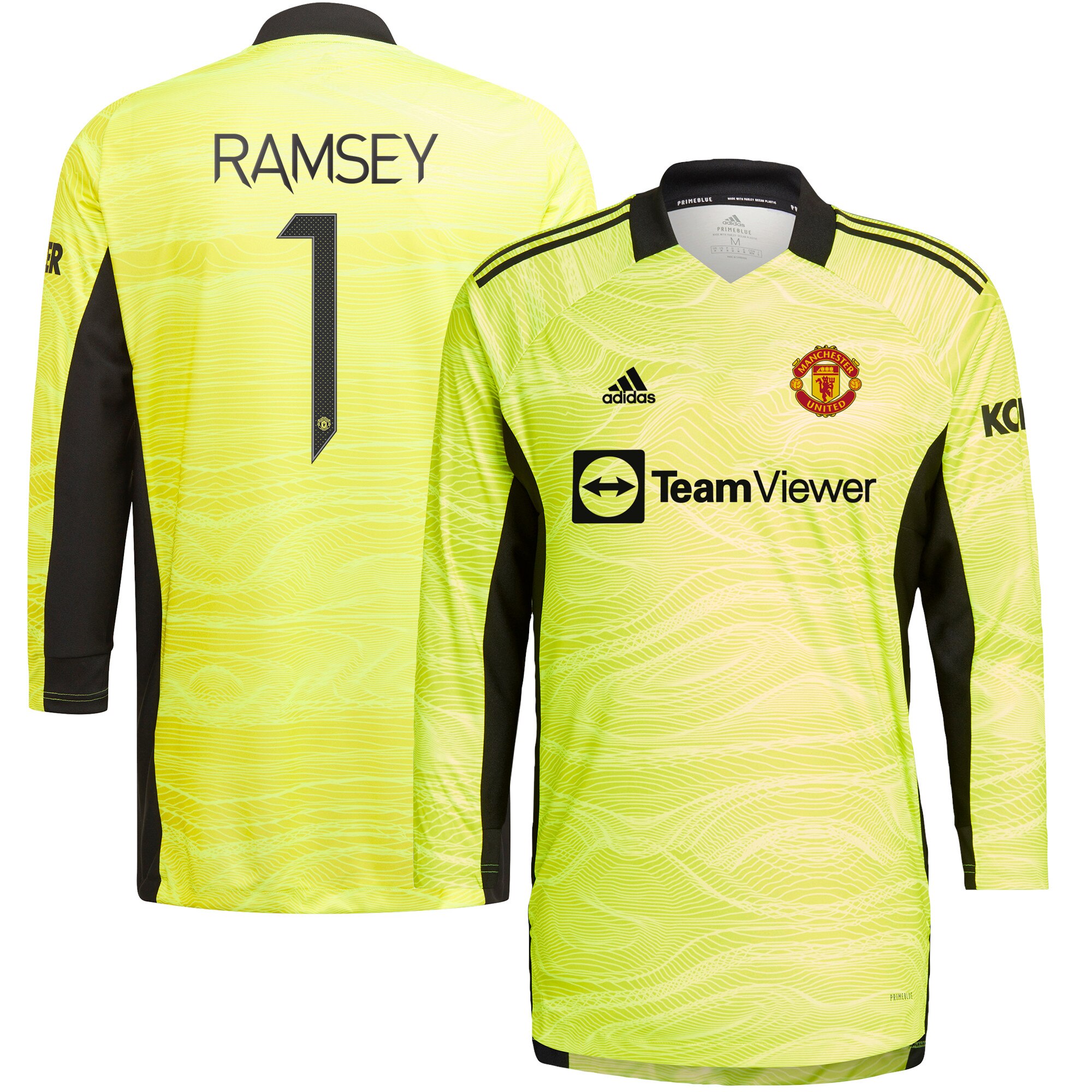 Manchester United Cup Home Goalkeeper Shirt 2021-22 with Ramsey 1 printing