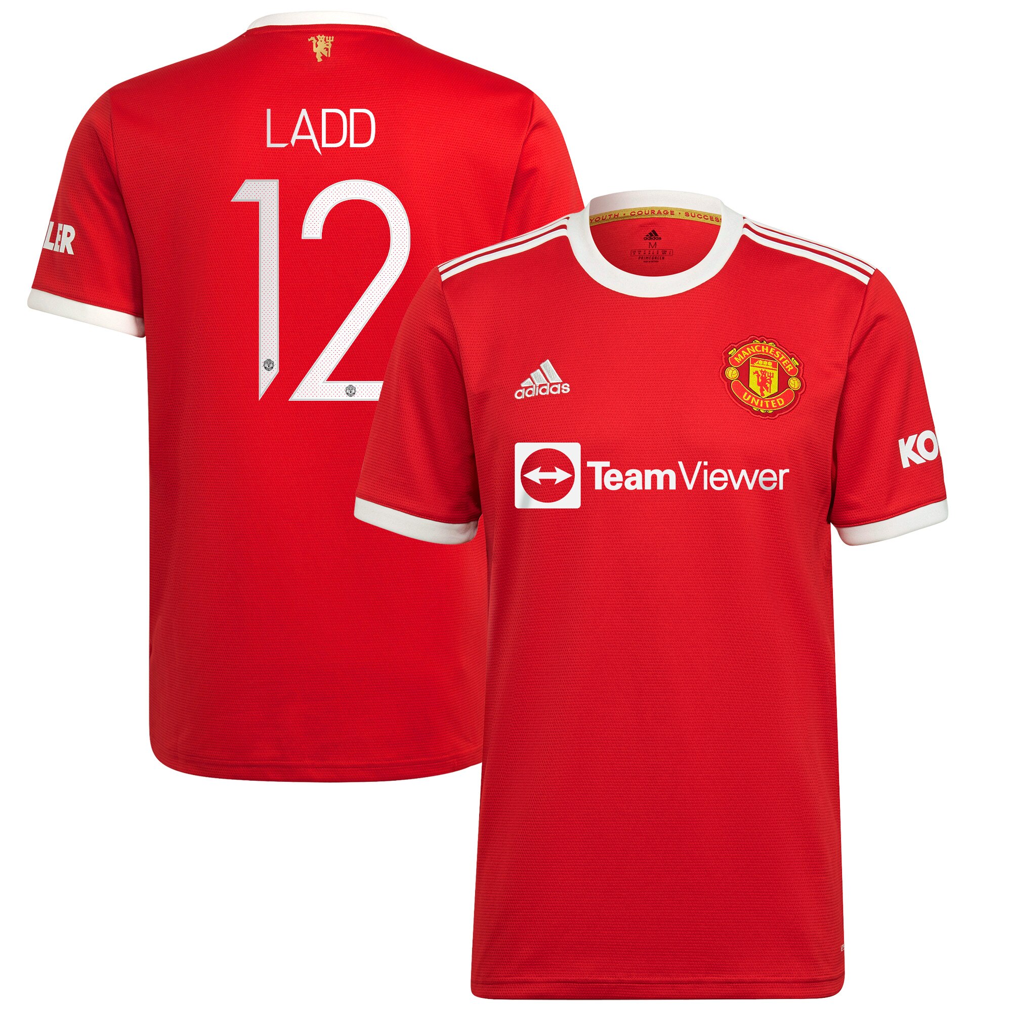Manchester United Cup Home Shirt 2021-22 with Ladd 12 printing