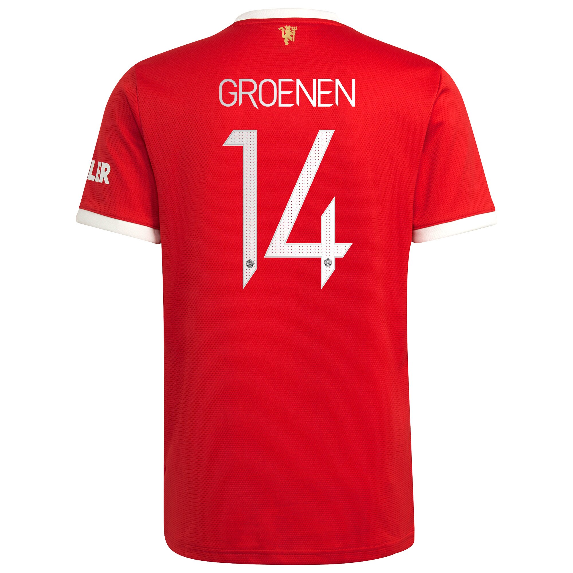 Manchester United Cup Home Shirt 2021-22 with Groenen 14 printing
