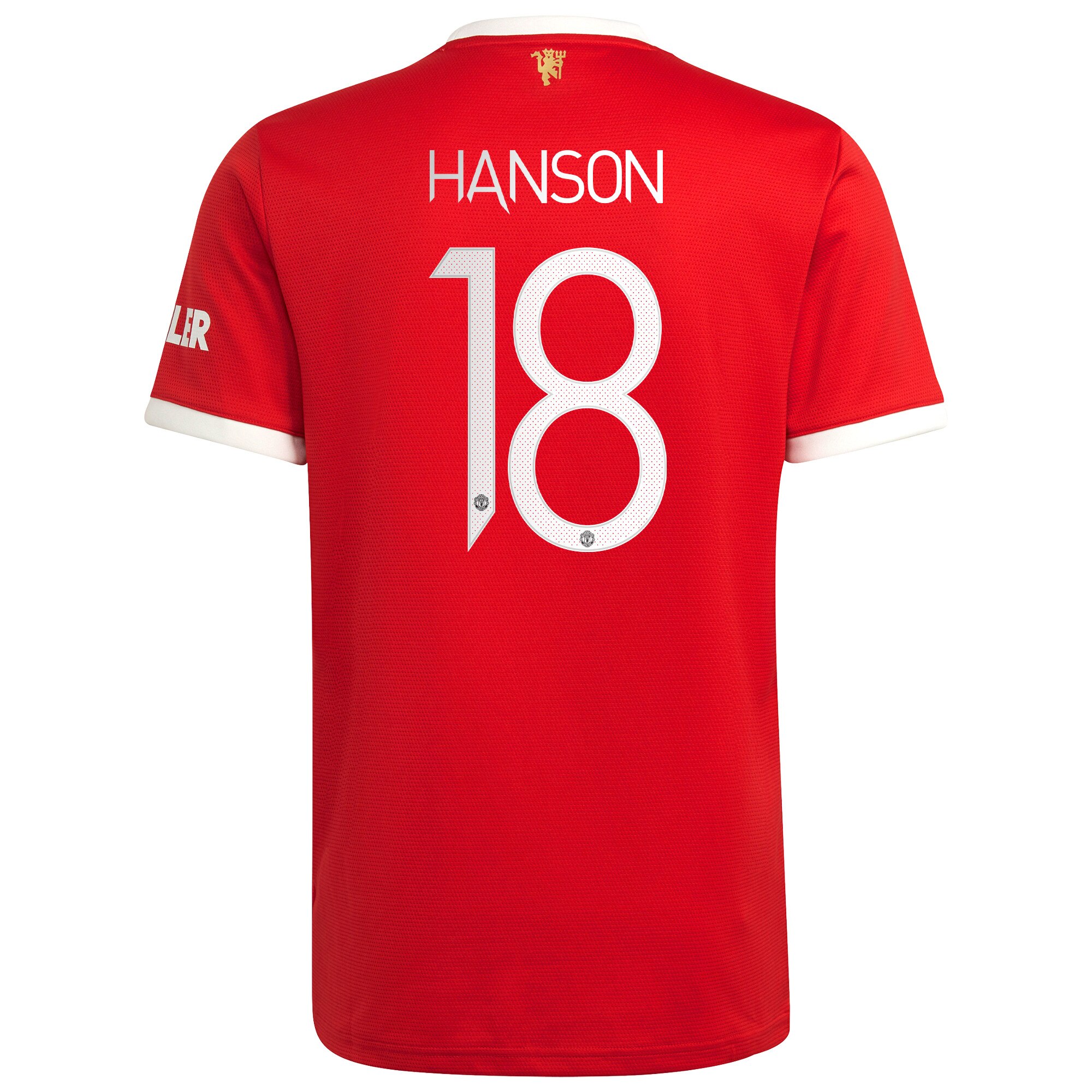 Manchester United Cup Home Shirt 2021-22 with Hanson 18 printing
