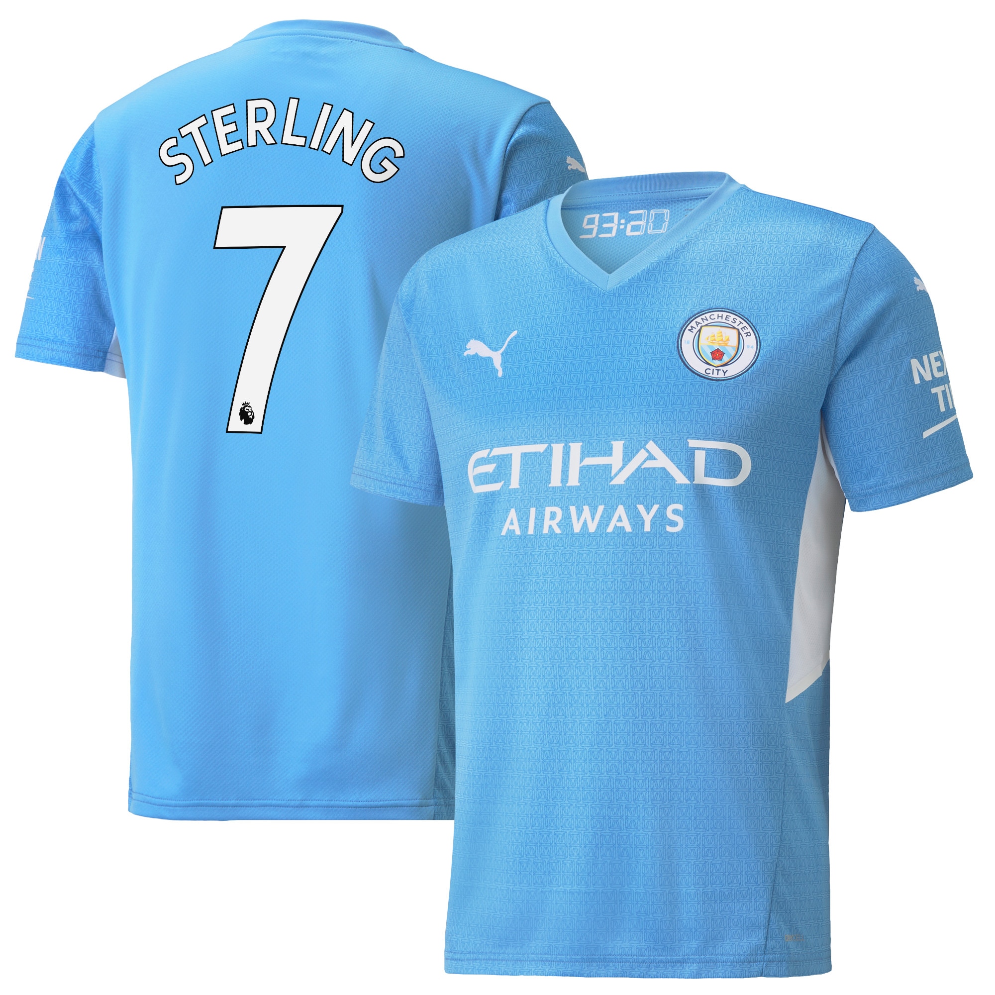 Manchester City Home Shirt 2021-22 with Sterling 7 printing