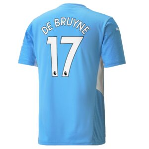 Manchester City Home Shirt 2021-22 with De Bruyne 17 printing