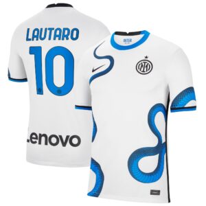 Inter Milan Away Stadium Shirt 2021-22 with Lautaro 10 printing