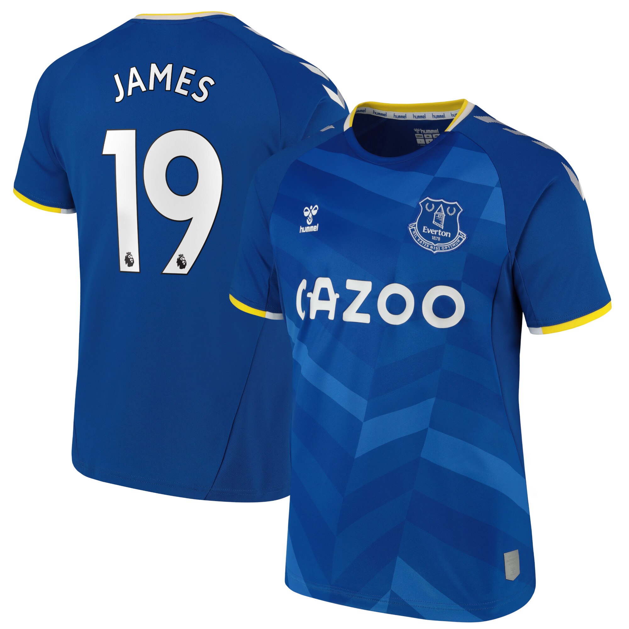 Everton Home Shirt - 2021-22 with James 19 printing