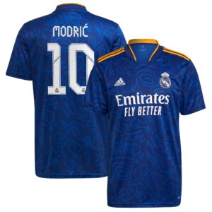 Real Madrid Away Shirt 2021-22 with Modric 10 printing