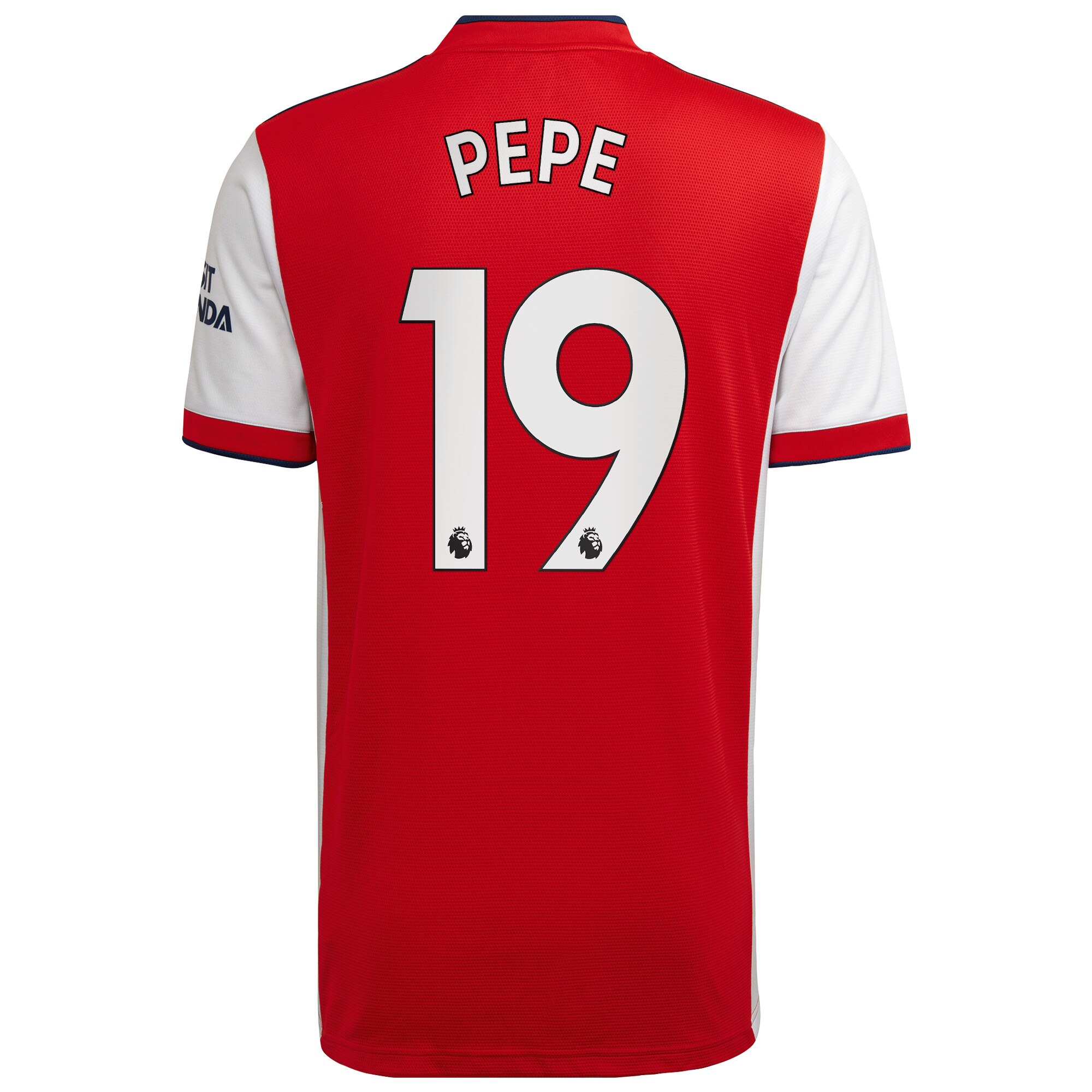 Arsenal Home Shirt 2021-22 with Pepe 19 printing