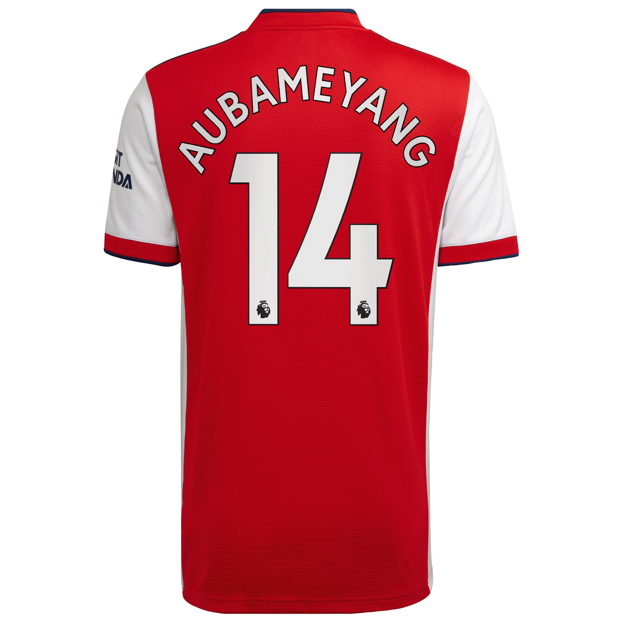 Arsenal Home Shirt 2021-22 with Aubameyang 14 printing
