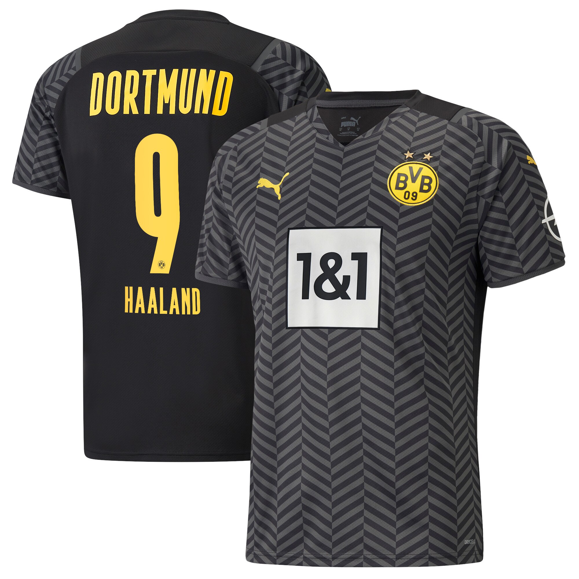 Borussia Dortmund Away Shirt 2021-22 with Haaland 9 printing