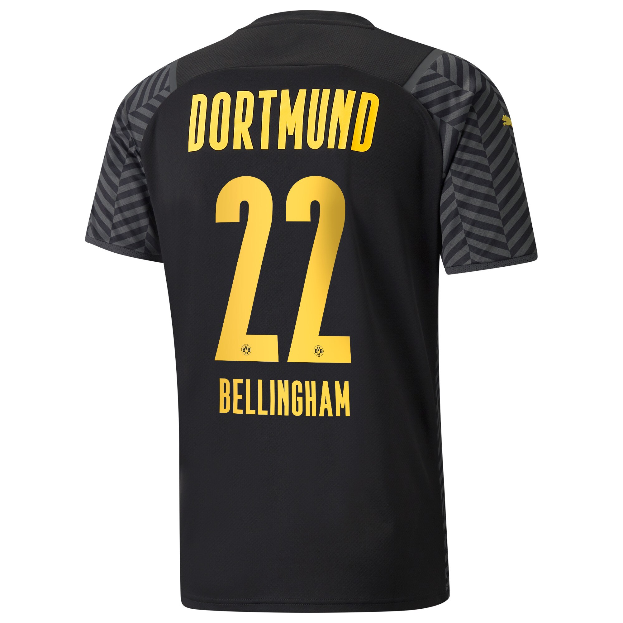 Borussia Dortmund Away Shirt 2021-22 with Bellingham 22 printing