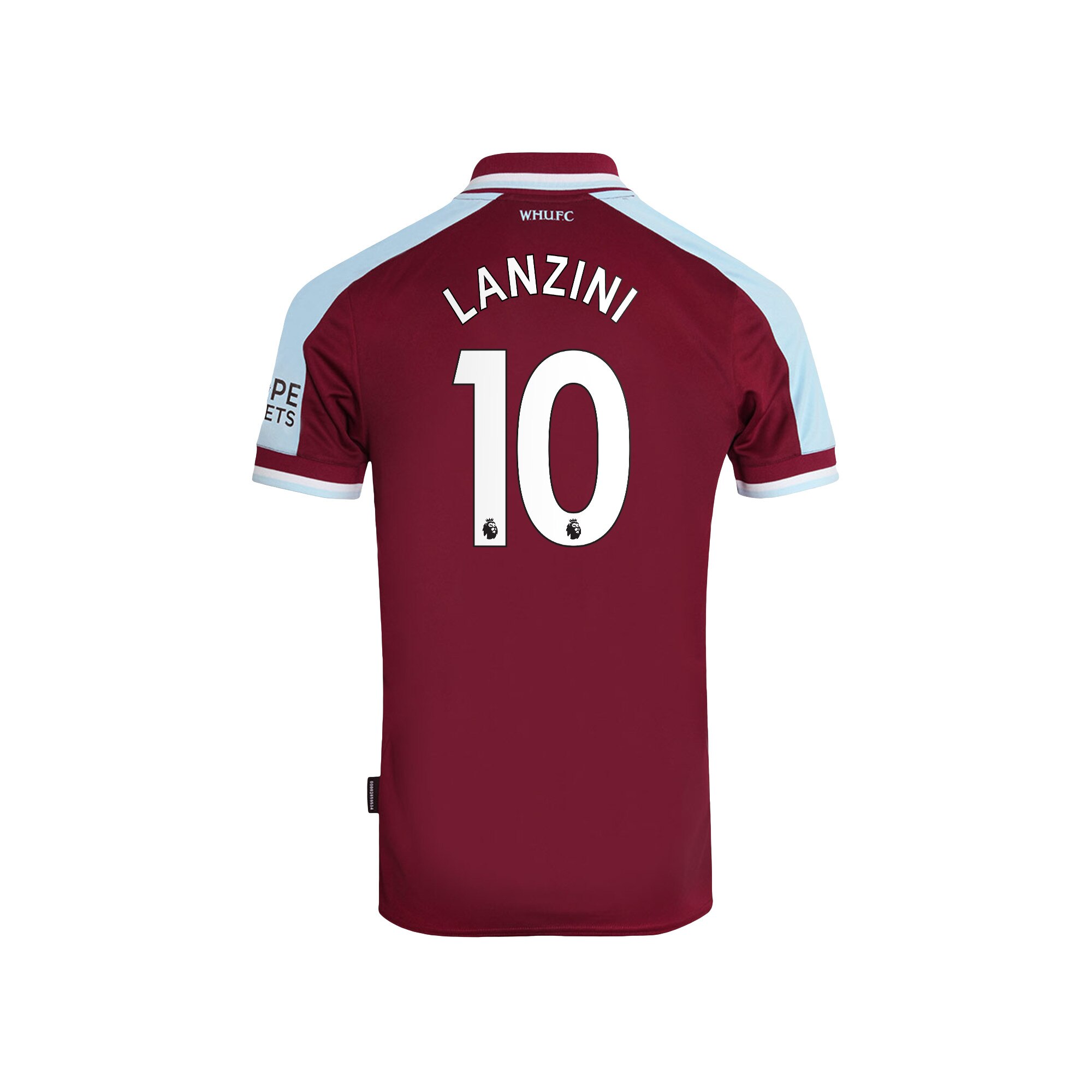 West Ham United Home Shirt 2021-22 with Lanzini 10 printing