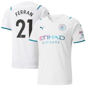 Manchester City Away Shirt 2021-22 with Ferran 21 printing