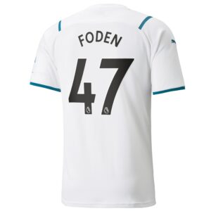 Manchester City Away Shirt 2021-22 with Foden 47 printing