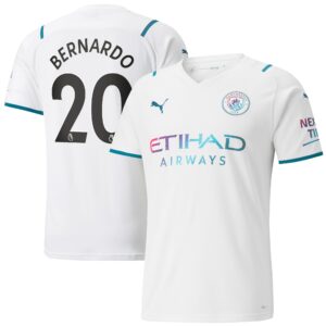Manchester City Away Shirt 2021-22 with Bernardo 20 printing