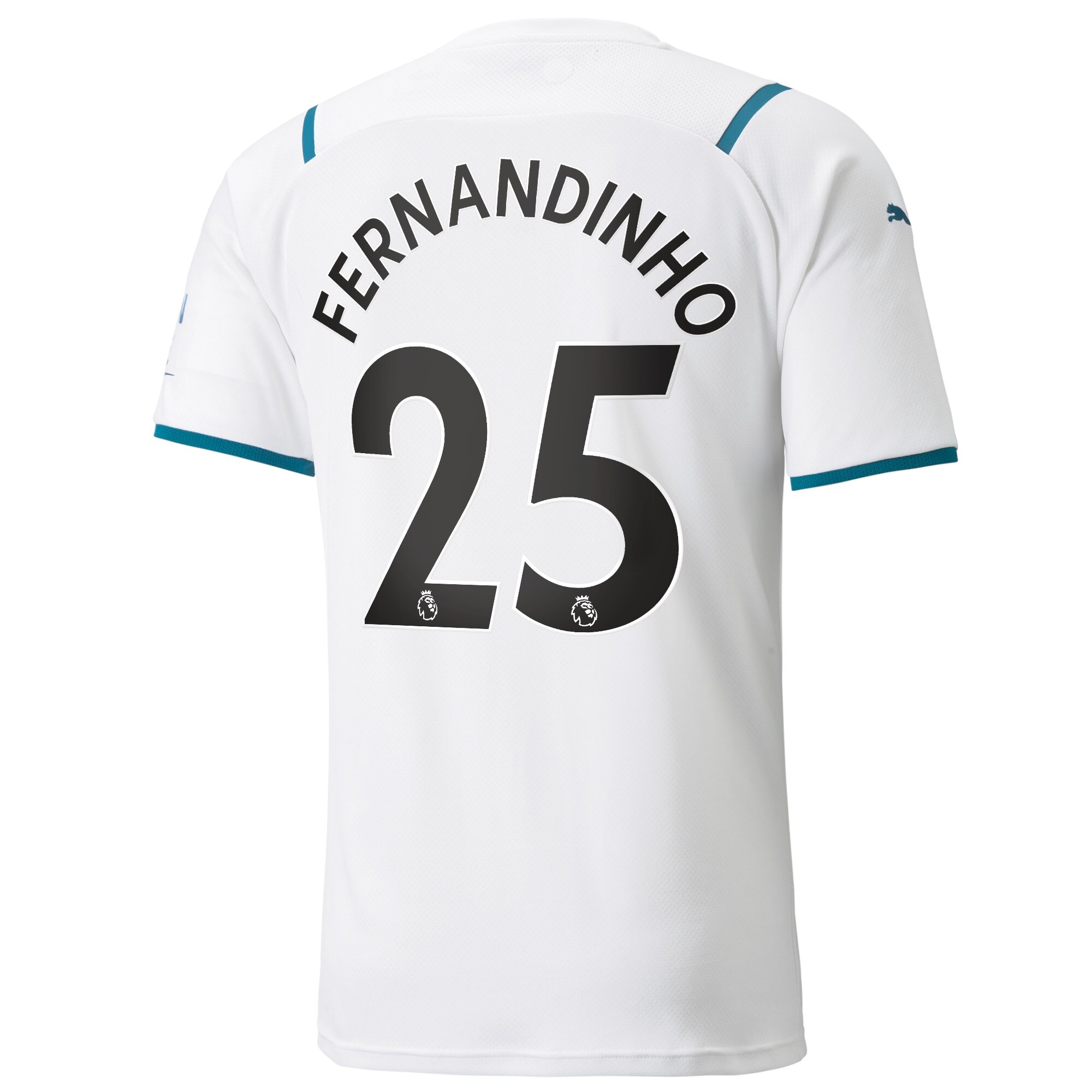 Manchester City Away Shirt 2021-22 with Fernandinho 25 printing