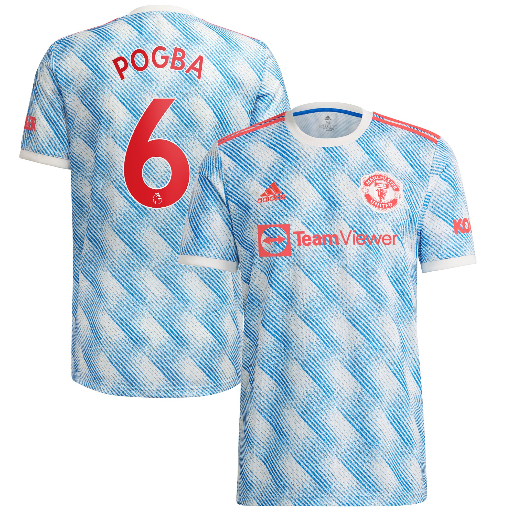 Manchester United Away Shirt 2021-22 with Pogba 6 printing