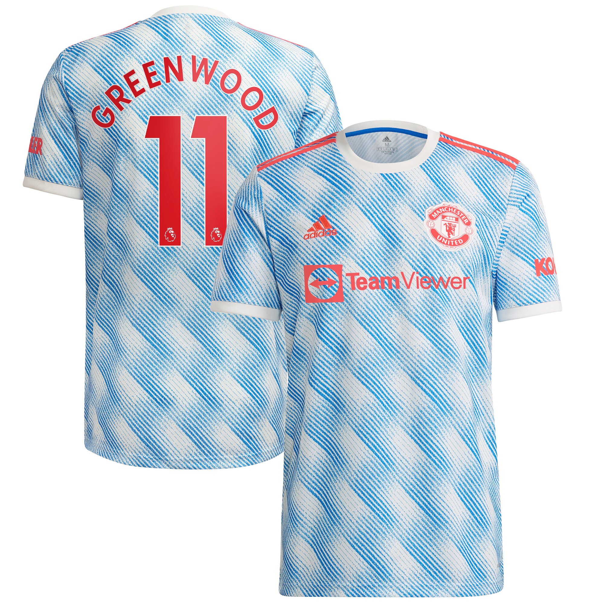 Manchester United Away Shirt 2021-22 with Greenwood 11 printing