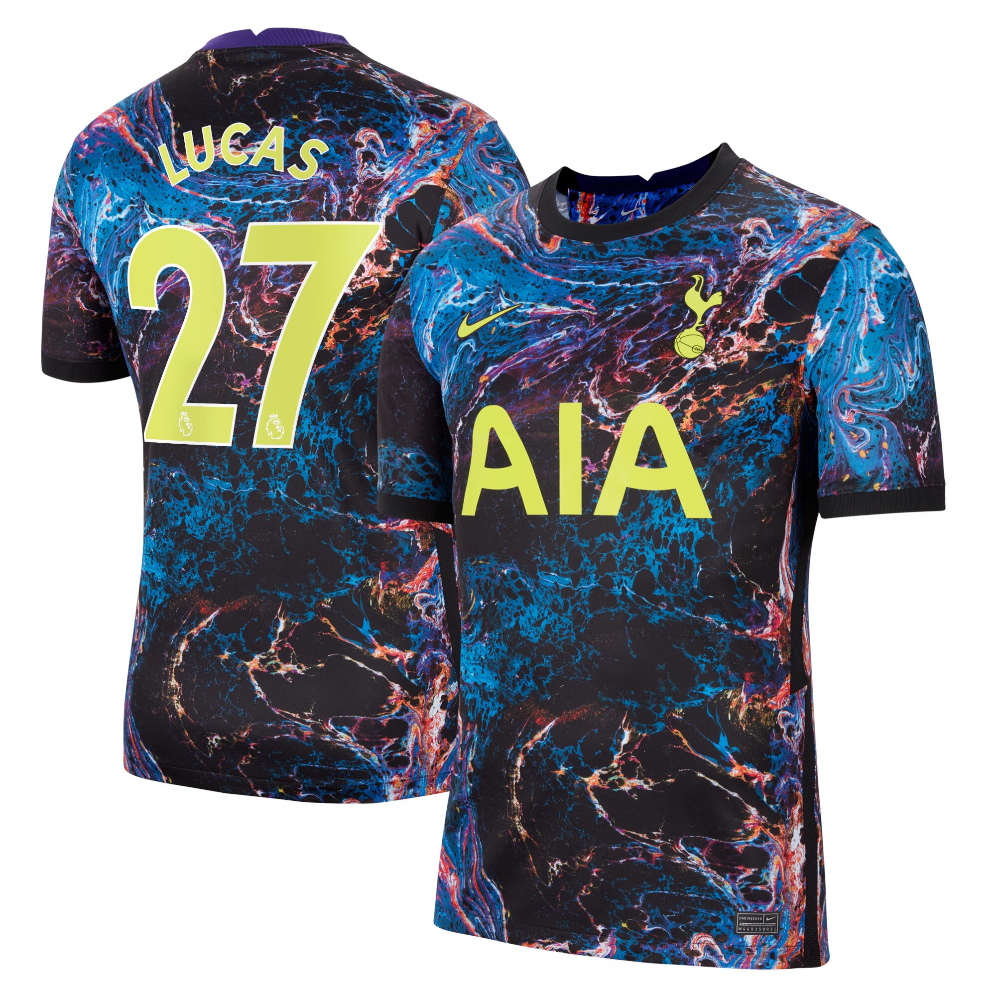 Tottenham Hotspur Away Stadium Shirt 2021-22 with Lucas 27 printing