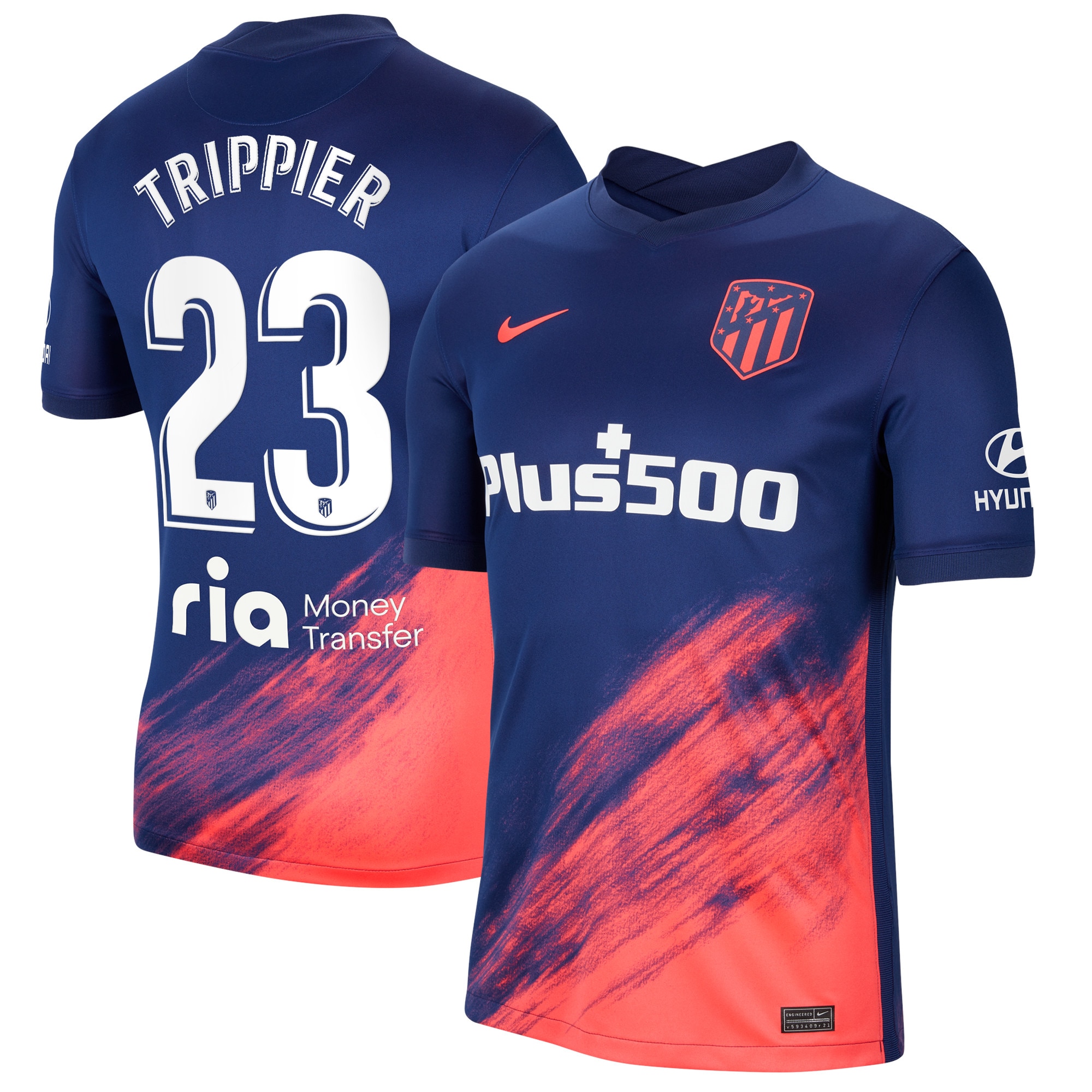 Atlético de Madrid Away Stadium Shirt 2021-22 with Trippier 23 printing