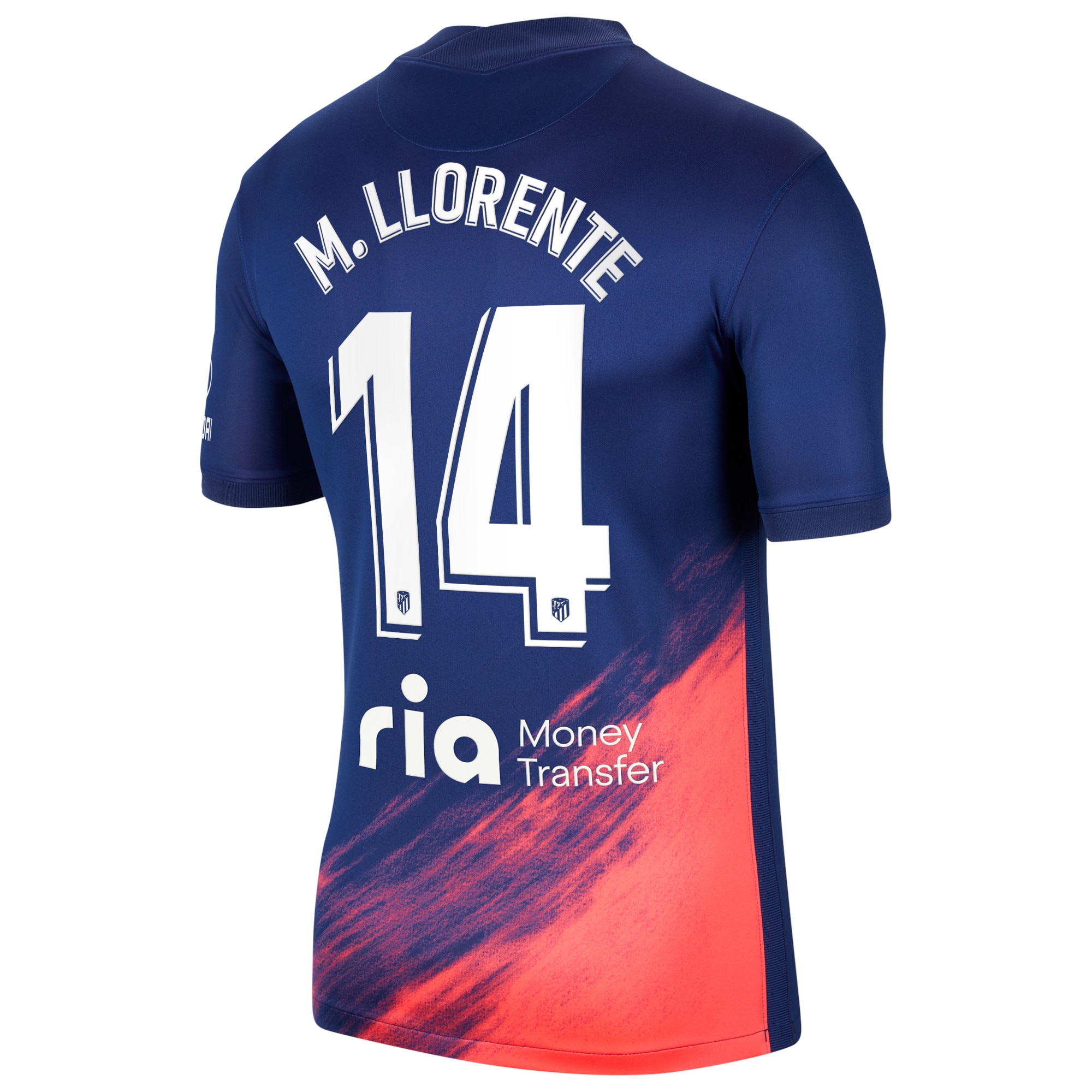Atlético de Madrid Away Stadium Shirt 2021-22 with M. Llorente 14 printing