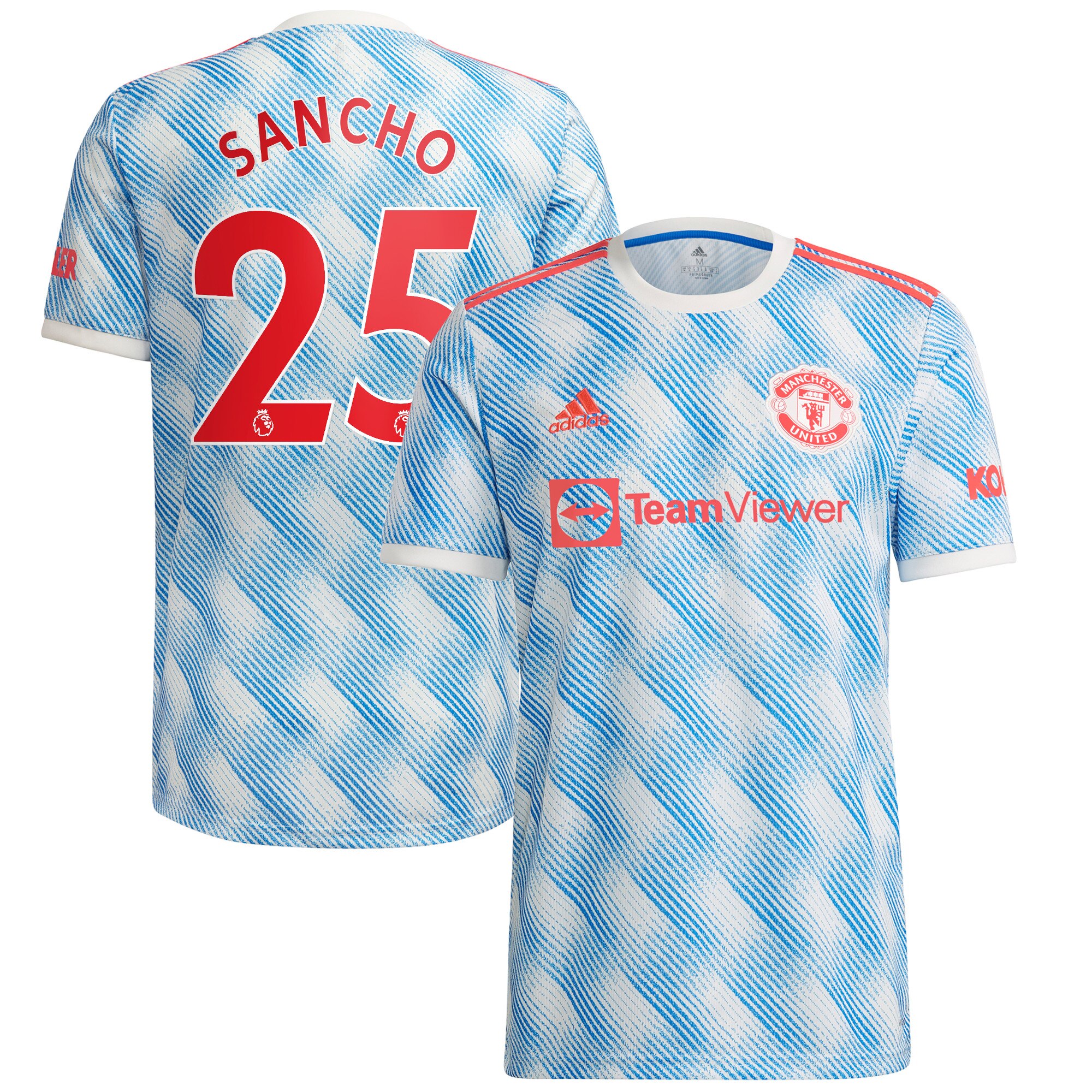 Manchester United Away Shirt 2021-22 with Sancho 25 printing