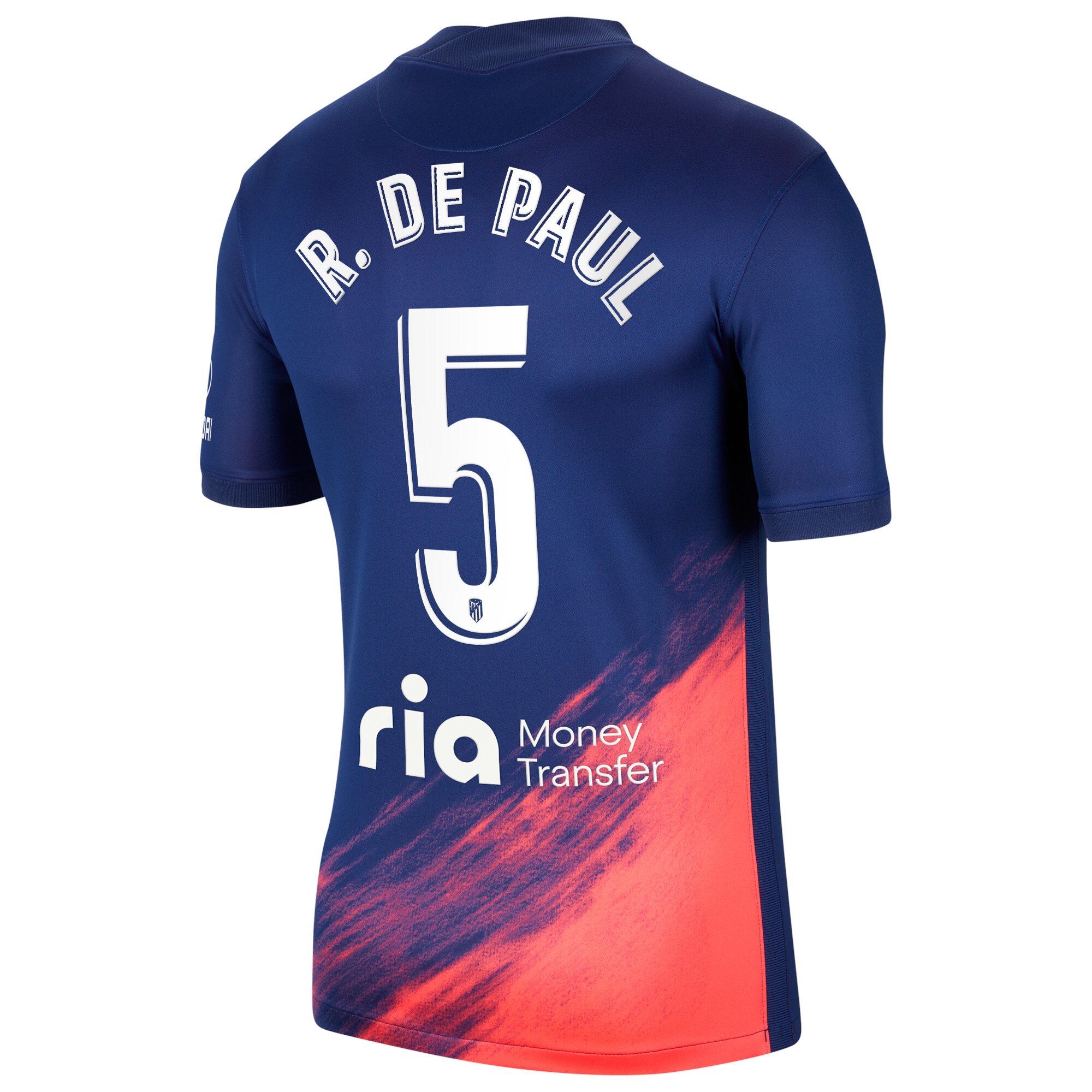 Atlético de Madrid Away Stadium Shirt 2021-22 with R. De Paul 5 printing