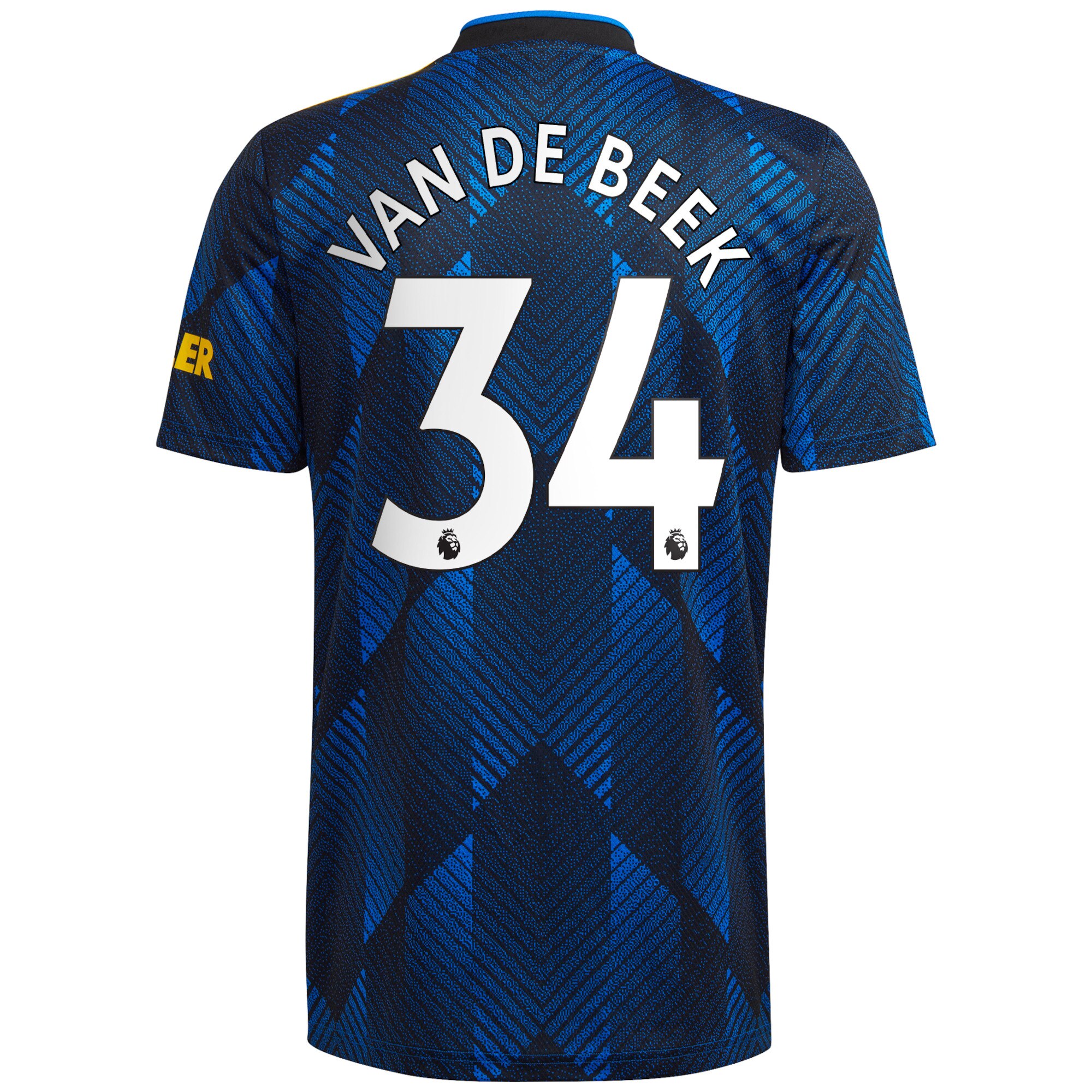Manchester United Third Shirt 2021-22 with Van De Beek 34 printing