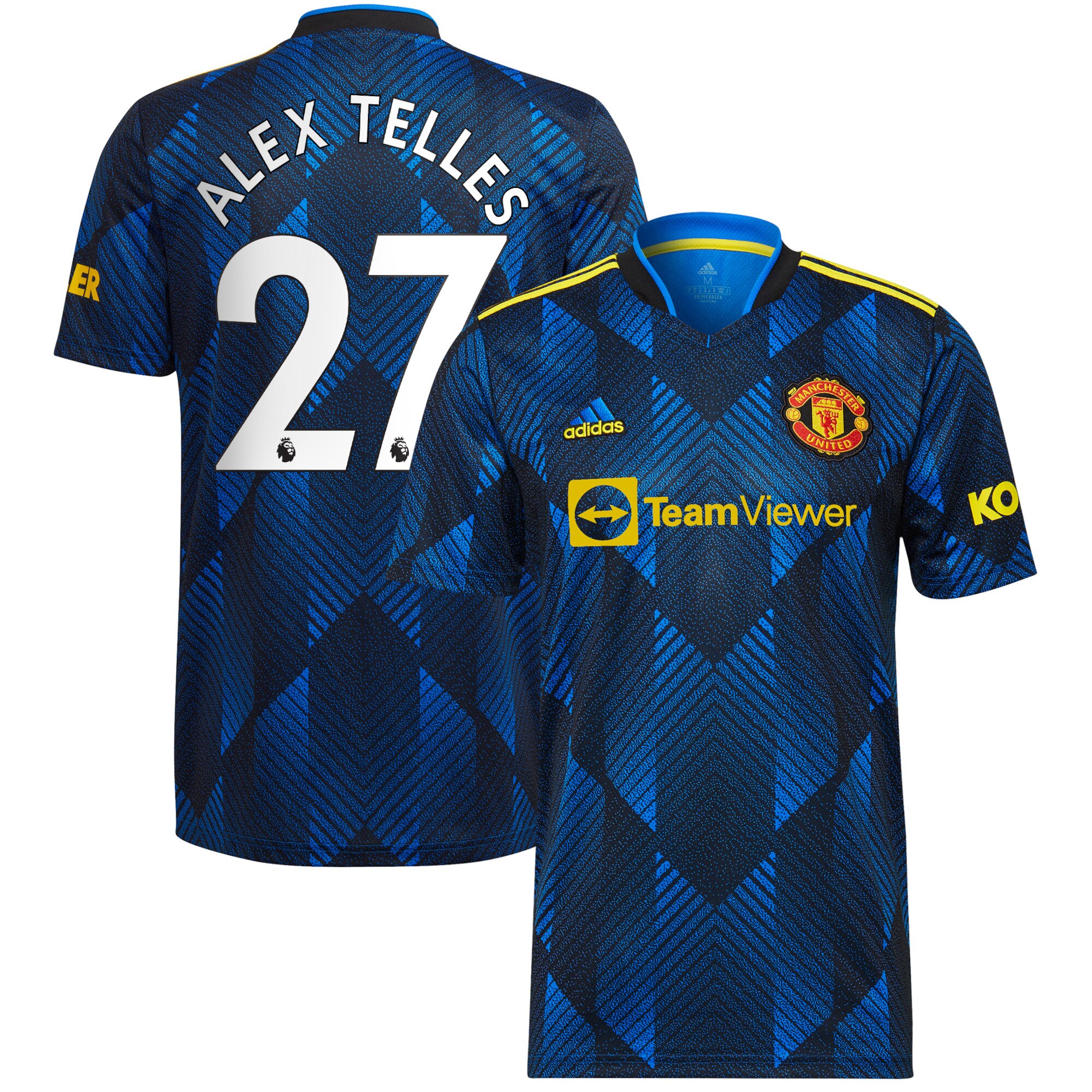 Manchester United Third Shirt 2021-22 with Alex Telles 27 printing