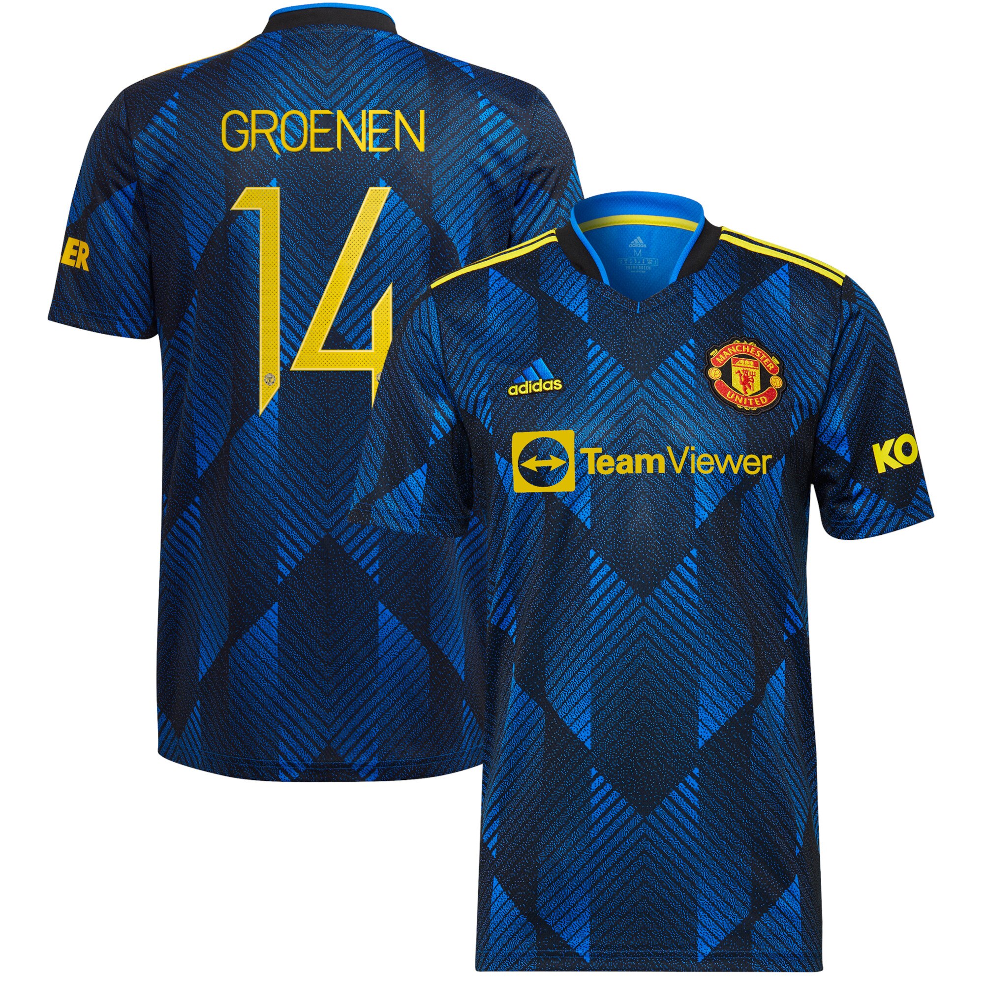Manchester United Cup Third Shirt 2021-22 with Groenen 14 printing