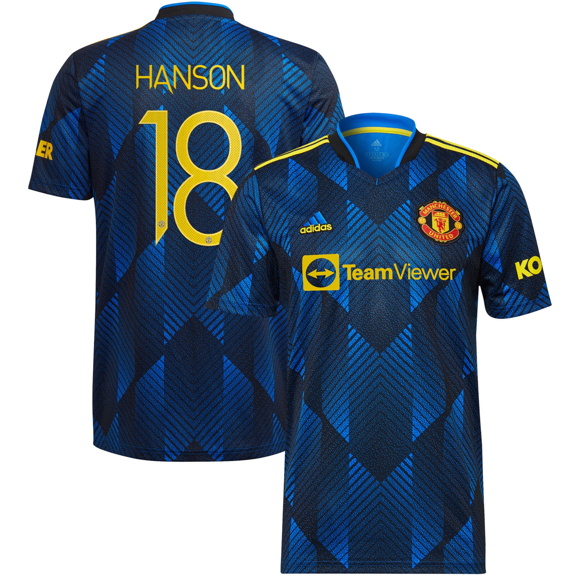 Manchester United Cup Third Shirt 2021-22 with Hanson 18 printing