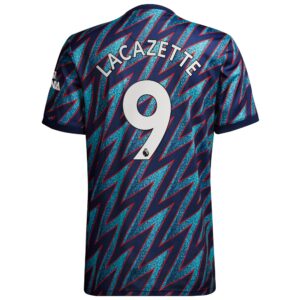 Arsenal Third Shirt 2021-22 with Lacazette 9 printing
