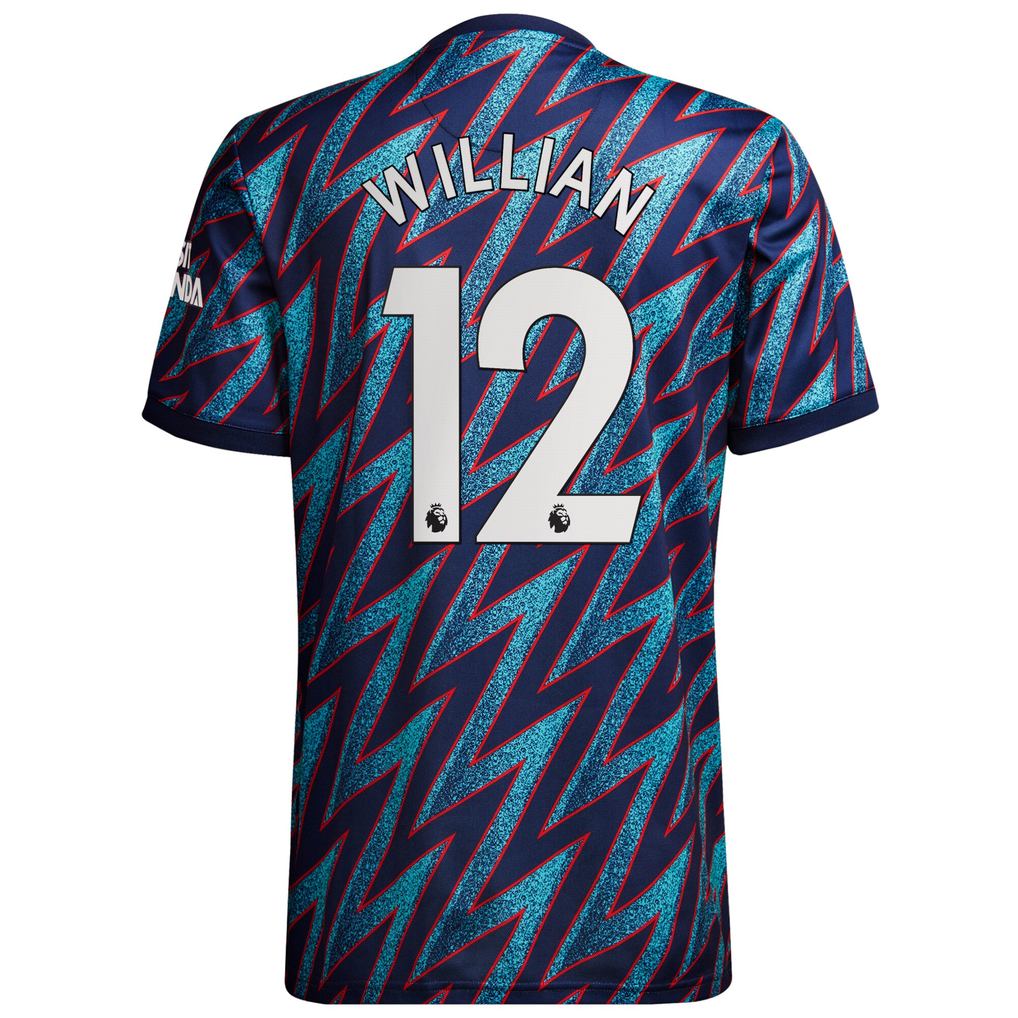 Arsenal Third Shirt 2021-22 with Willian 12 printing
