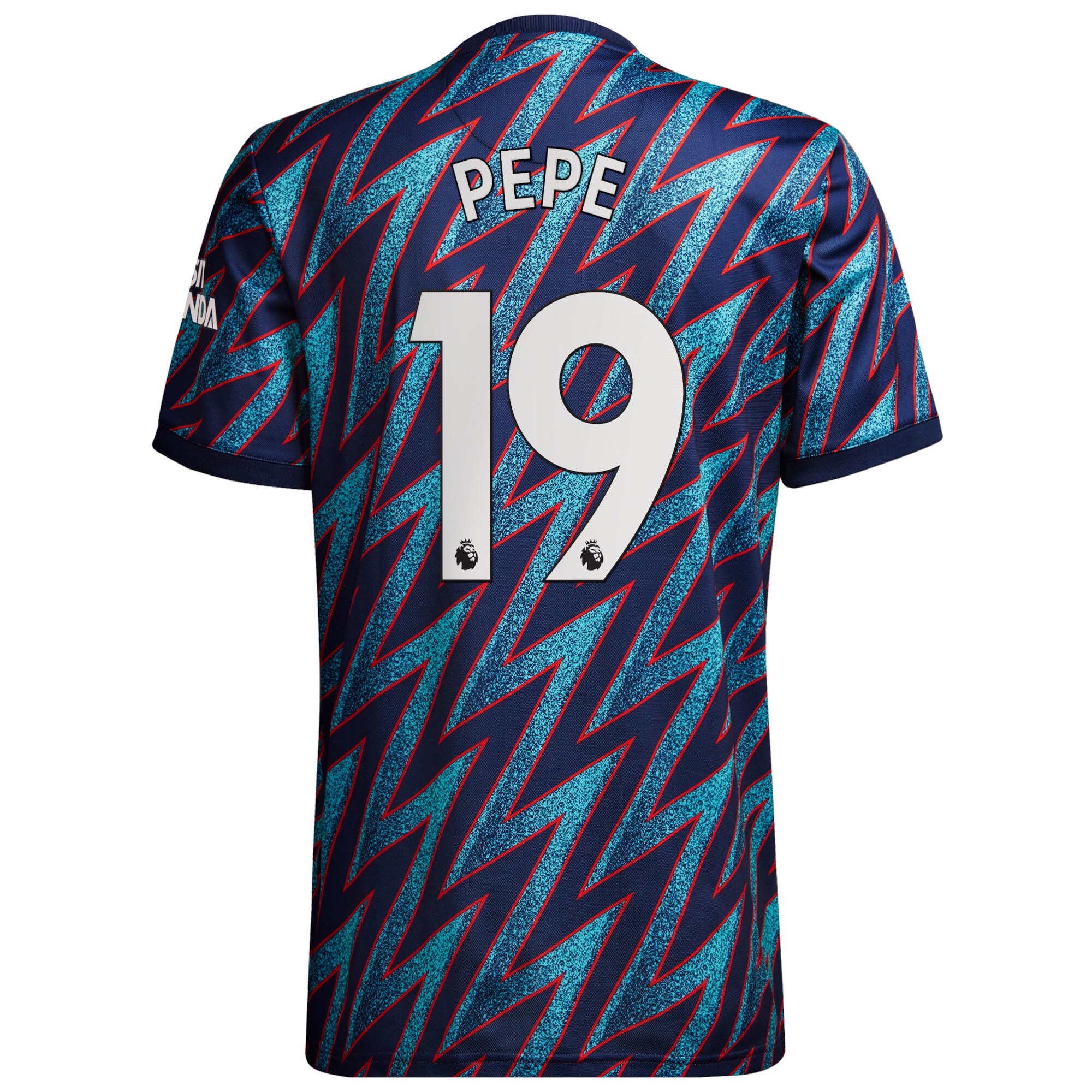 Arsenal Third Shirt 2021-22 with Pepe 19 printing