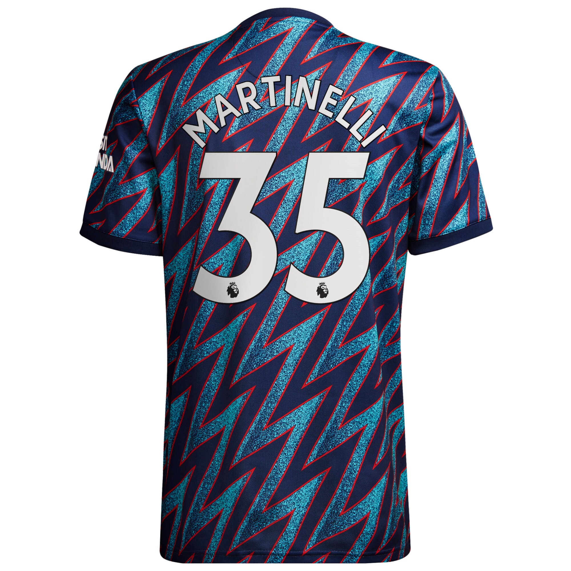 Arsenal Third Shirt 2021-22 with Martinelli 35 printing
