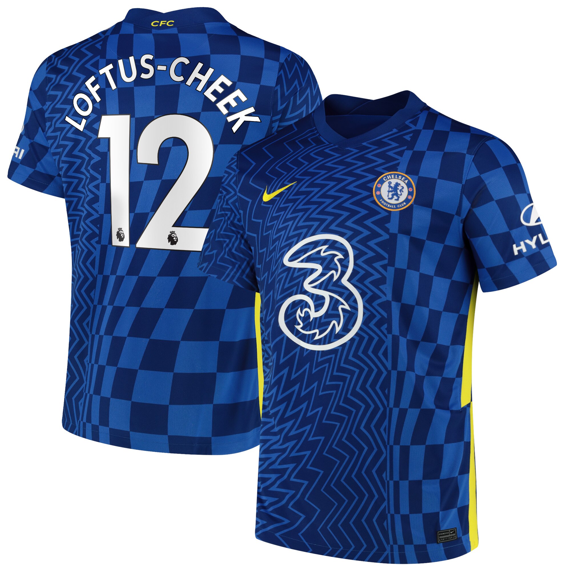 Chelsea Home Stadium Shirt 2021-22 with Loftus-Cheek 12 printing